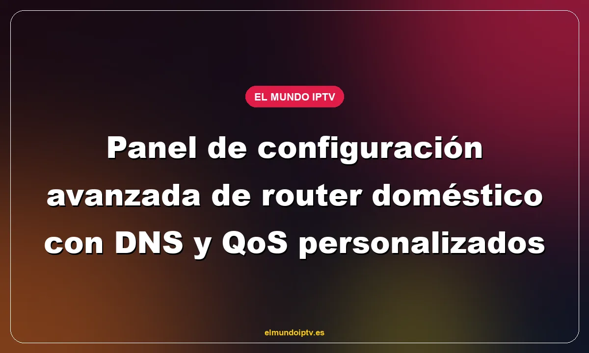 Panel de configuración avanzada de router doméstico con DNS y QoS personalizados